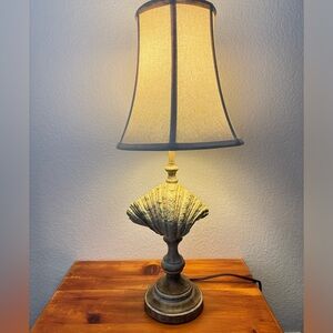 COMPOSITION CLAM /Shell Table Lamps, Copper, 26.5" Tall